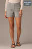 Deep Seagrass High Rise Double Pocket Fray Hem Dart Seam Contour Shape Technology Plus Size Short