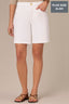 Optic White Denim Contour Shape Technology High Rise Plus Size Relaxed Short