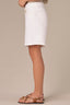 Optic White Denim Contour Shape Technology High Rise Plus Size Relaxed Short
