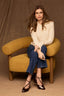 Long Dolman Sleeve Snap Button Bubble Hem Sweater Cardigan