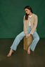 Light Blue Vintage Denim Contour Shape Technology Skyrise Double Side Seam Stitch Detail REPREVE Gracie Wide Leg Jean