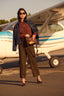 Teagan Skyrise Double Waistband Colored Ankle Straight Trousers