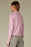 Sugar Plum Long Raglan Sleeve Wrap Tie Neck Cable Knit Sleeve Straight Banded Hem Petite Sweater Top