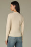 Heather Oatmeal Long Sleeve Round Neck Straight Hem Cashmere Sweater Top