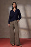 Laurel Oak Skyrise Pleated Fixed Cuff Wide Leg Contour Shape Technology Trouser Pant