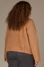 Candy Yam Long Sleeve Seaming Detail Dual Entry Patch Pocket Round Neck Cropped Hem Knit Plus Size Coat

