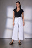 Black Cap Sleeve Ribbed Rounded V-Neck Lace Trim Knit Top