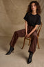 Cold Brew High Rise Contour Shape Technology Patch Pocket Side Panel Slit Hem Wide Leg Pant
