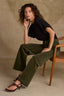Duffel Green Contour Shape Technology High Rise Sam Wide Leg Petite Pant
