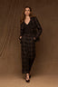 Long Sleeve Double Button Single Breasted Plaid Knit Blazer