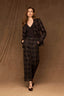 Long Sleeve Double Button Single Breasted Plaid Knit Blazer