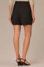Black Skyrise Elastic Pull-OIn Banded Waist Faux Fly Patch Pocket Angled Dart Seam Short
