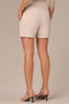 Stone Skyrise Elastic Pull-OIn Banded Waist Faux Fly Patch Pocket Angled Dart Seam Short