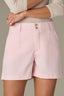 Skyrise Front Seam Trouser Shorts with Double Button