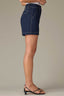 Navy Contour Shape Technology Skyrise Double Button Front Center Seam Angled Pocket Petite Trouser Short