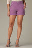 Antique Amethyst Contour Shape Technology Skyrise Sailor Button Lined Pocket Double Side Seam Short