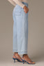 Light Blue Denim Skyrise Seaming Cropped Hem Dart Seam REPREVE Contour Shape Technology Whitney Wide Leg Petite Jean