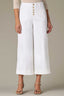 White Contour Shape Technology Skyrise Button Fly V-Yoke Spade Pocket Center Seam Cropped Fixed Cuff Hem Pant 