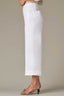 White Contour Shape Technology Skyrise Button Fly V-Yoke Spade Pocket Center Seam Cropped Fixed Cuff Hem Pant 
