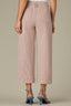 Coffee Stripe Denim Contour Shape Technology Skyrise Striped Cropped Wide Leg Utility Jean