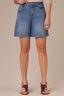 Blue Denim Contour Shape Technology High Rise Whiskering Relaxed Short