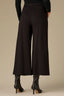 Black Contour Shape Technology Skyrise Fixed W&W Belt Side Zipper Pleated Cropped Hem Wide Leg Trouser