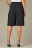 Black Contour Shape Technology Skyrise Angled Dart Seams Patch Pocket Wraparound Pockets Relaxed Bermuda Short
