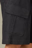 Black Contour Shape Technology Skyrise Angled Dart Seams Patch Pocket Wraparound Pockets Relaxed Bermuda Short