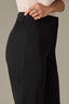 Black Skyrise Double Waistband Angled Dart Seam Double Hook Zip Closure V-Notch Pocket Petite Bermuda Trouser Short