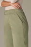 Basil Skyrise Double Waistband Angled Dart Seam Double Hook Zip Closure V-Notch Pocket Plus Size Bermuda Trouser Short