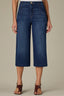 Indigo Denim Contour Shape Technology Skyrise V-Pocket Seaming Detail V-Yoke Relaxed Capri Jean