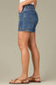 Mid Blue Denim Contour Shape Technology High Rise Double Side Seam Stitch Detail Gracie Short