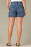 Mid Blue Denim Contour Shape Technology High Rise Double Side Seam Stitch Detail Gracie Short