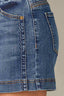 Mid Blue Denim Contour Shape Technology High Rise Double Side Seam Stitch Detail Gracie Short