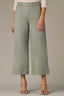 Deep Seagrass Contour Shape Technology Skyrise Angled Dart Seams Utility Pocket Cropped Hem Wide Leg Pant