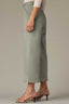Deep Seagrass Contour Shape Technology Skyrise Angled Dart Seams Utility Pocket Cropped Hem Wide Leg Pant
