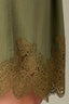 Forest Moss Contour Shape Technology Skyrise Angled Dart Seam Seaming Detail Front Pleats Lace Hem Relaxed Bermuda Short
