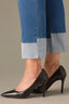 Mid Blue Denim High Rise Reverse Self Panel Fixed Cuff Round Up Back Yoke Contour Shape Technology Boyfriend Plus Size Jean