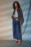 Blue Denim Contour Shape Technology High Rise Uneven Side Panel Cuffed Hem Wyatt Jean