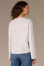 Heather Off White Long Bell Sleeve Gerber Surplus Boat Neck Knit Top