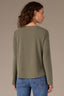 Heather Olive Long Bell Sleeve Gerber Surplus Boat Neck Knit Top