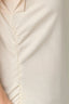 Ecru Cuffed Extended Shoulder Cap Sleeve Scoop Neck Ruched Side Asymmetrical Hem Petite Knit Top