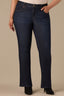 Indigo Denim Brittany Mid-Rise Contour Shape Technology Itty Bitty Boot Plus Size Jean