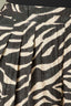 Charcoal Ecru Luxe Leisure Skyrise Elastic Glider Pull-On Waist Triple Pleat Zebra Print Plus Size Palazzo Pant