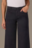 Black Contour Shape Technology High Rise Cropped Ankle Hem Sam Wide Leg Plus Size Pant