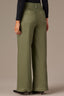 Lily Pad Skyrise Button Fly Seaming V-Shaped Back Yoke Contour Shape Technology Wide Leg Plus Size Pant
