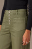 Lily Pad Skyrise Button Fly Seaming V-Shaped Back Yoke Contour Shape Technology Wide Leg Plus Size Pant