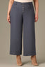 Orion Blue Skyrise Button Fly Seaming V-Shaped Back Yoke Contour Shape Technology Wide Leg Plus Size Pant