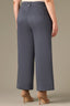 Orion Blue Skyrise Button Fly Seaming V-Shaped Back Yoke Contour Shape Technology Wide Leg Plus Size Pant