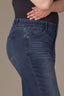 Dark Navy Denim Sophie Mid-Rise Cropped Ankle Hem Skinny Plus Size Jean